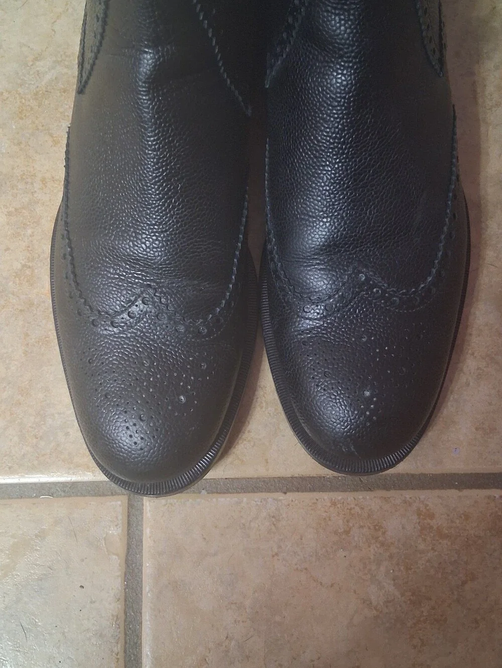 Men's  Gucci Web Black Leather Chelsea Wingtip Boots